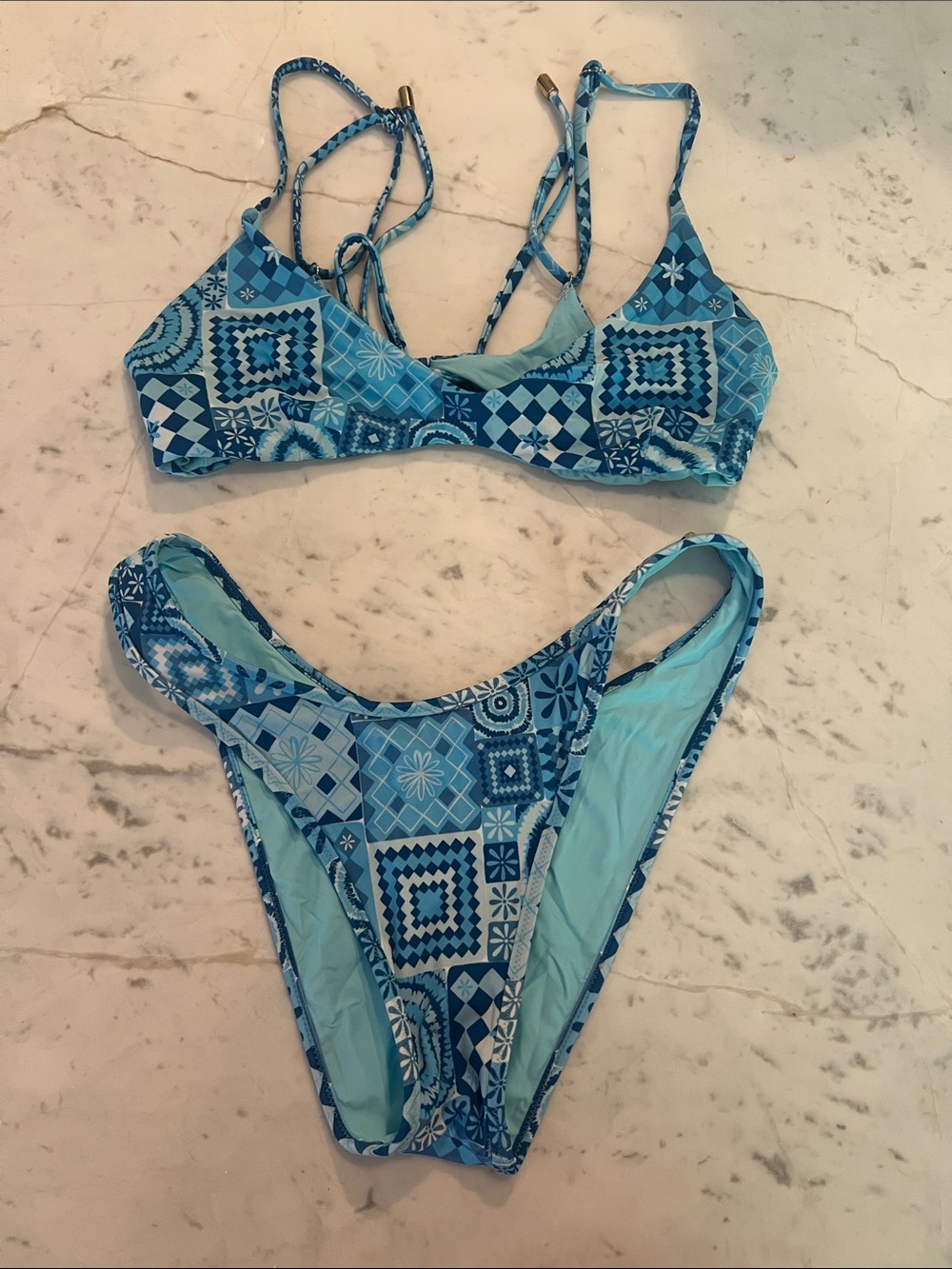 Blackbough Fiona Blue Floral Printed Bikini Set